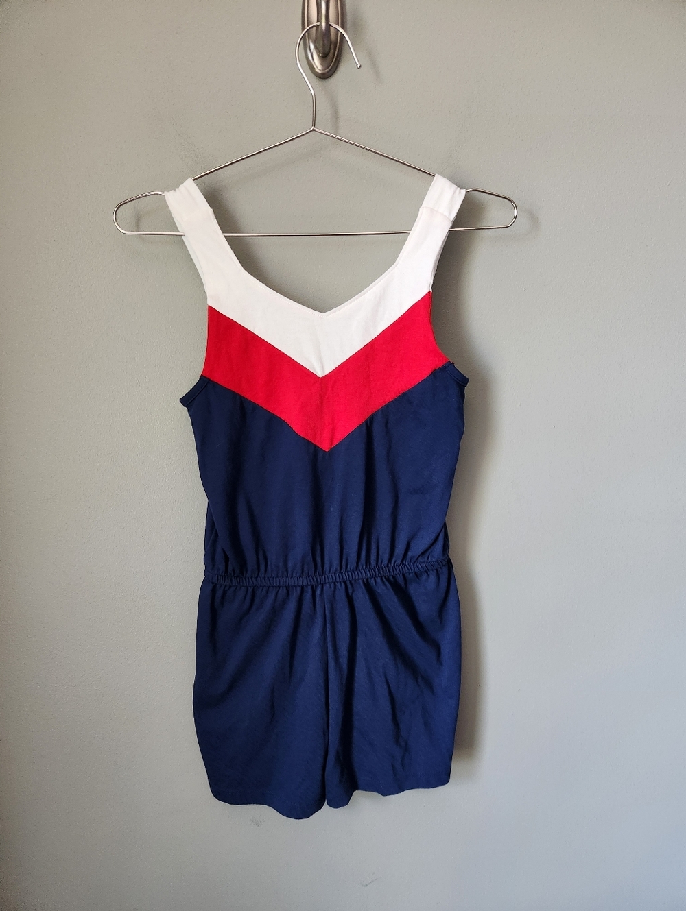 Tommy Hilfiger Red White Blue Sleeveless Romper Girls Large 10/12 NWT